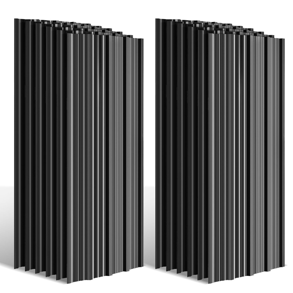 Cozykimo Cecaylie 24er Set Verzinkte Trapezblech-Dachplatten – Rostbeständige Metallplatten in Anthrazit, für robuste Carport- und Dachkonstruktionen, 14 m² Gesamtfläche